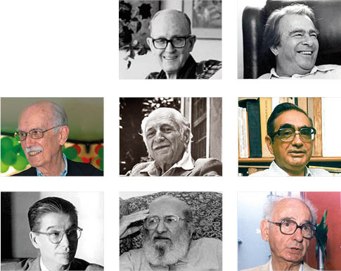 Darcy Ribeiro, Carlos Drummond de Andrade, Florestan Fernandes, Gilberto Freyre, Antonio Cândido, Octavio Ianni, Paulo Freire e Anísio Teixeira